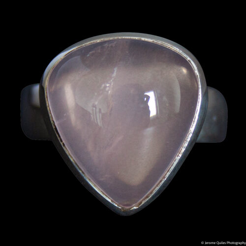 Bague Quartz Rose Triangulaire