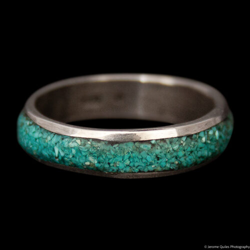 Turquoise Chip Inlay Ring Band