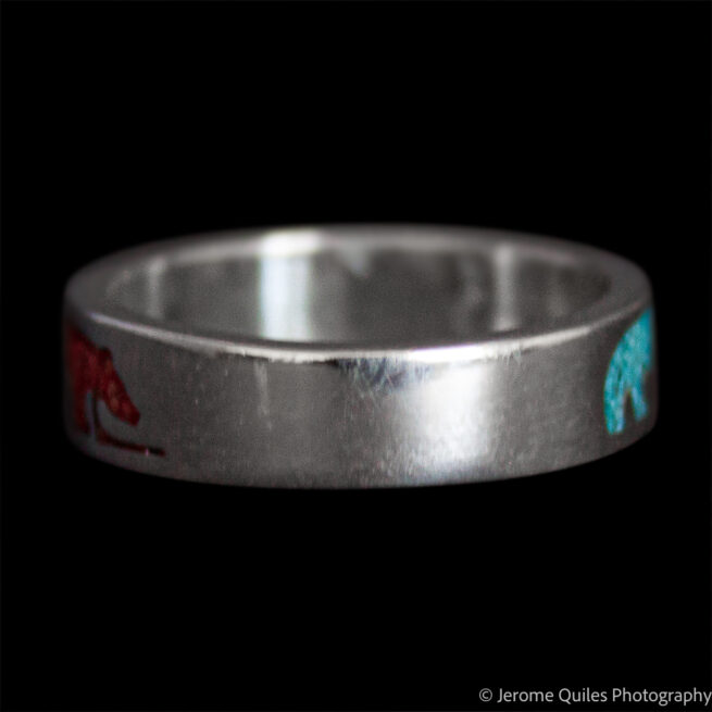 Turquoise Coral Bear Ring - Image 3