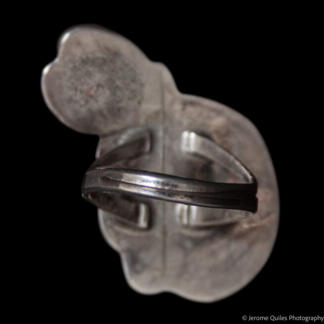 Turquoise Coral Silver Leaf Ring - Image 4