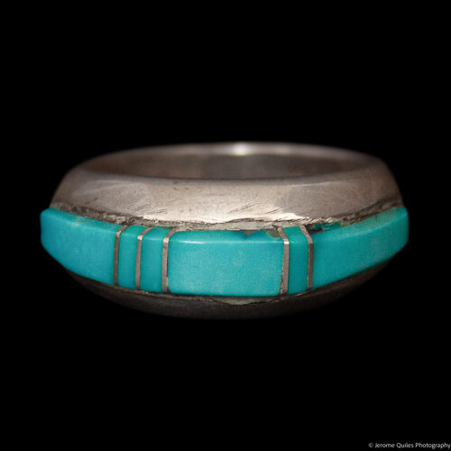 Bague Turquoise Cinq Détails Argent