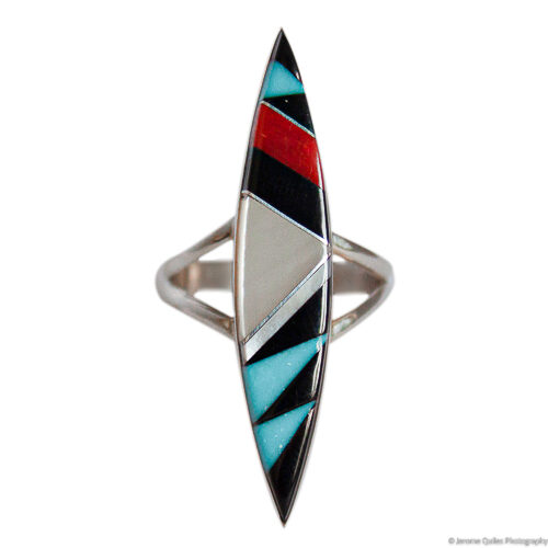 Vesica Piscis Zuni Inlay Ring