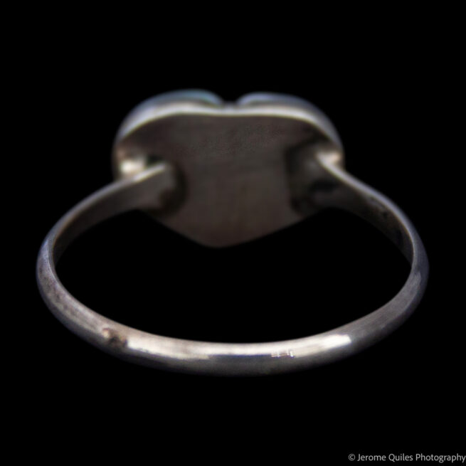 Bague Cœur Nacre Blanche – Image 4