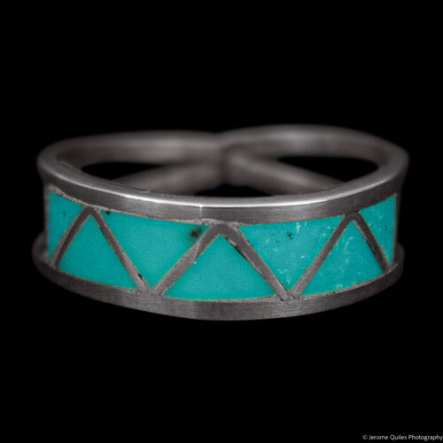 Bague Turquoise Zigzag Anneau Fenêtre