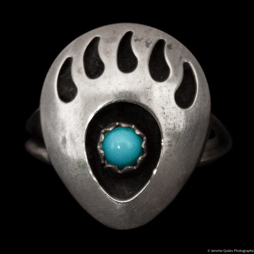 Bague Zuni Patte d'Ourse Turquoise