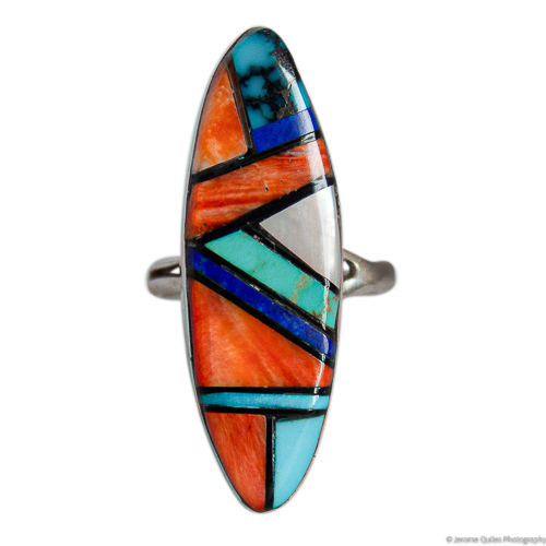 Zuni Inlay Surfboard Ring