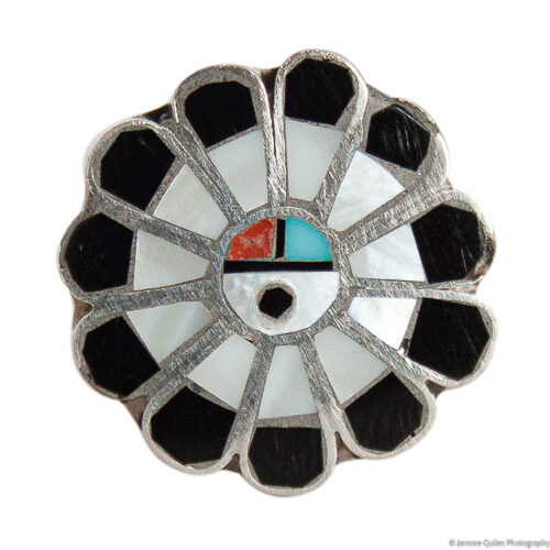 Zuni Sun Headdress Inlay Ring