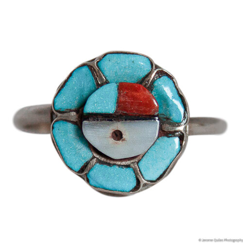 Zuni Sun Turquoise Crown Ring