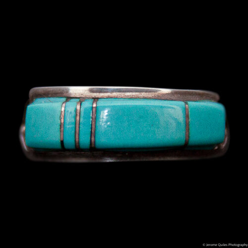 Bague Zuni Turquoise Quatre Lignes Argent