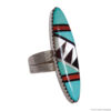 Blue Red Black White Surfboard Ring - Image 2