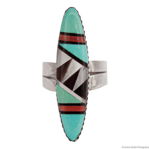 Blue Red Black White Surfboard Ring