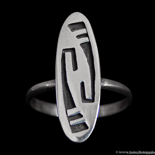 Hopi Silver Ring Hook Motif