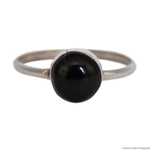 Small Black Dot Zuni Ring