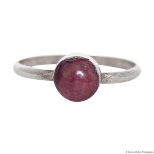 Small Purple Dot Zuni Ring
