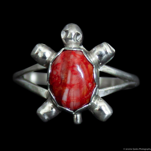 Small Red Turtle Ring