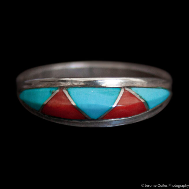 Blue Red Tapered Ring