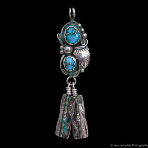 Classic Navajo Turquoise Pendant