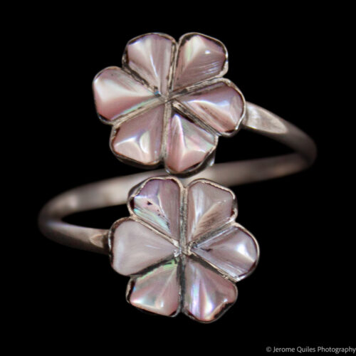 Double Pink Flower Ring