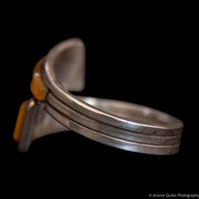 Golden Mother-of-Pearl Wraparound Ring - Image 3