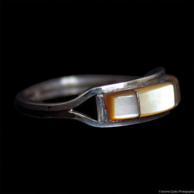 Golden Mother-of-Pearl Zuni Ring - Image 2