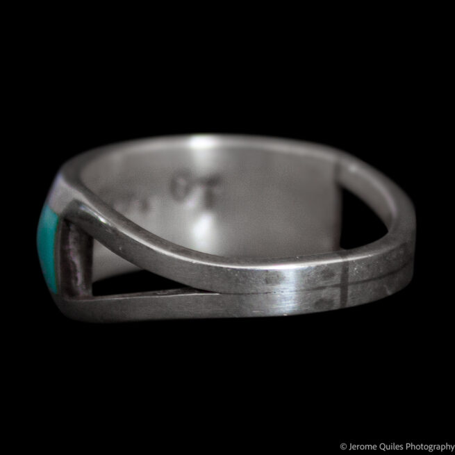 Bague Turquoise Demi Bande – Image 3