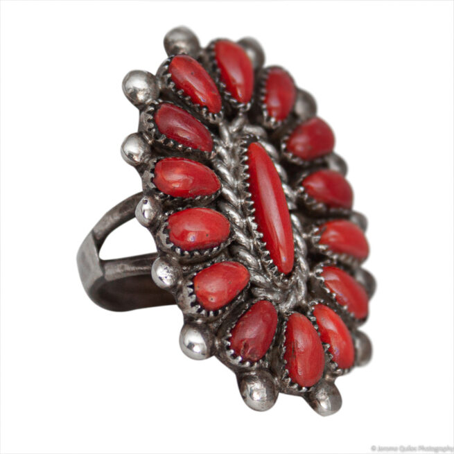 Lorraine Waatsa Red Coral Ring - Image 2