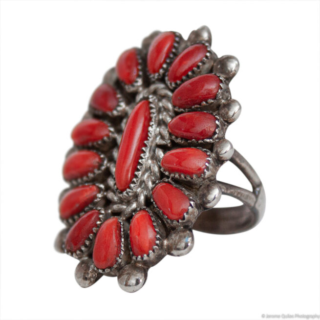 Lorraine Waatsa Red Coral Ring - Image 3