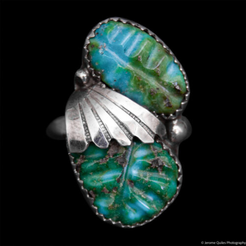 Lyolita Tsattie Double Turquoise Ring