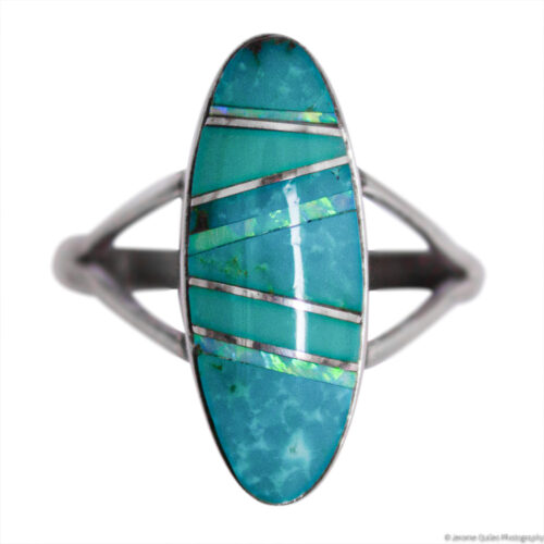 Oval Turquoise Opal Ring
