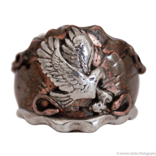 Silver Copper Eagle Ring