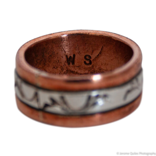 Bague Cuivre Argent Motif Arabesque – Image 3