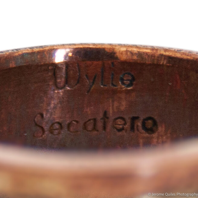 Silver Copper Ring Moon Motif - Image 3