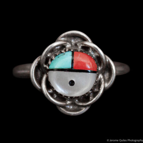 Silver Crown Zuni Sun Ring