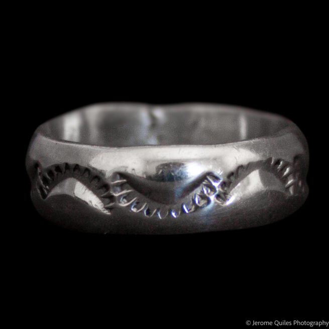 Silver Ring Sunrise Motif