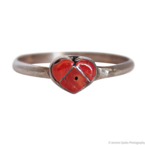 Bague Petit Cœur Rouge