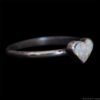Small White Opal Heart Ring - Image 2