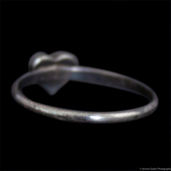 Bague Petit Cœur Opale Blanche – Image 3