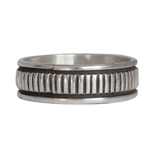 Striated Silver Ring