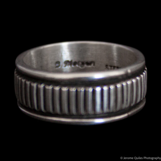 Striated Silver Ring - Image 2