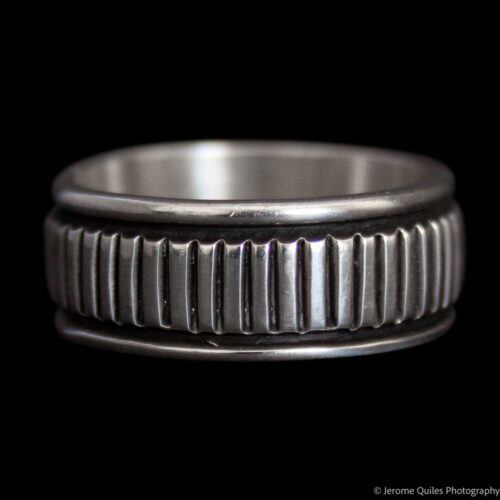 Striated Silver Ring