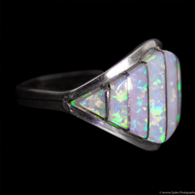 Tapered White Opal Ring - Image 2