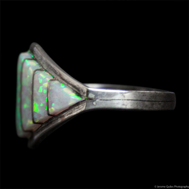 Tapered White Opal Ring - Image 4