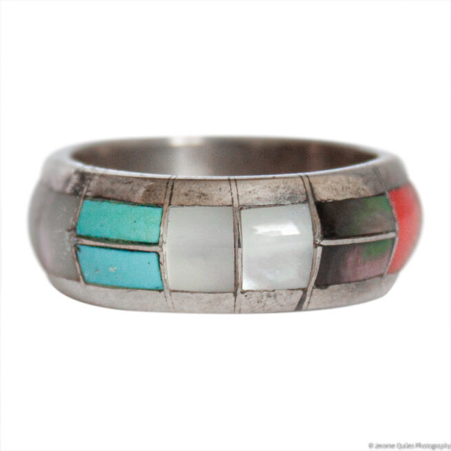 Thick Curvy Multicolour Band Ring - Image 4