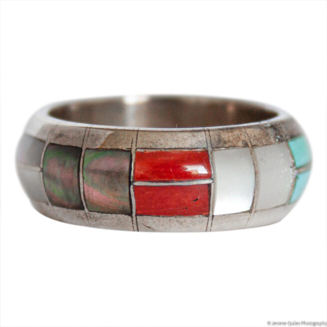 Thick Curvy Multicolour Band Ring - Image 3
