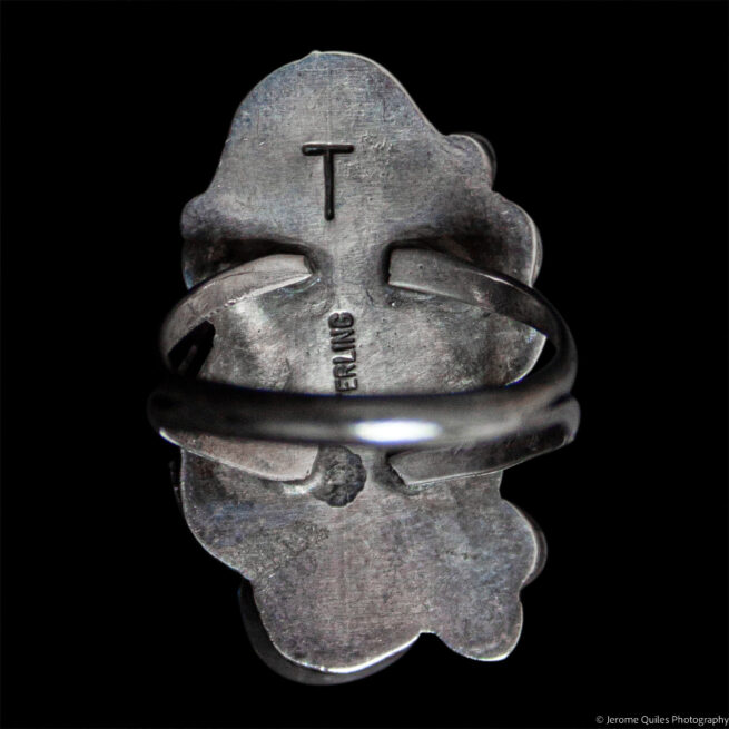 Turquoise Coral Navajo Ring - Image 4