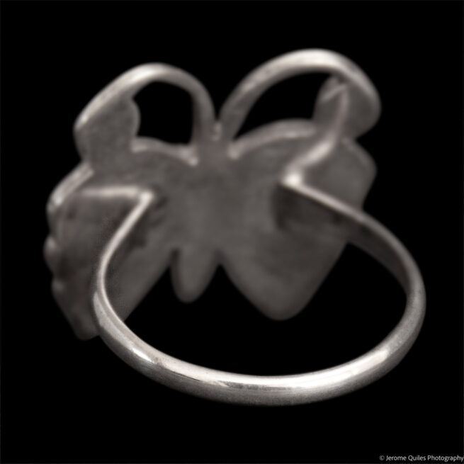 Turquoise Inlay Butterfly Ring - Image 3
