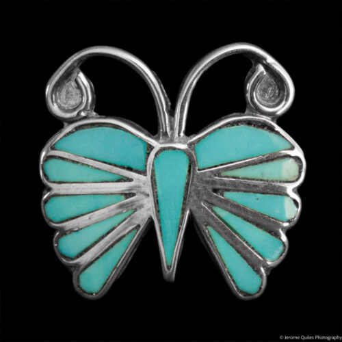 Turquoise Inlay Butterfly Ring