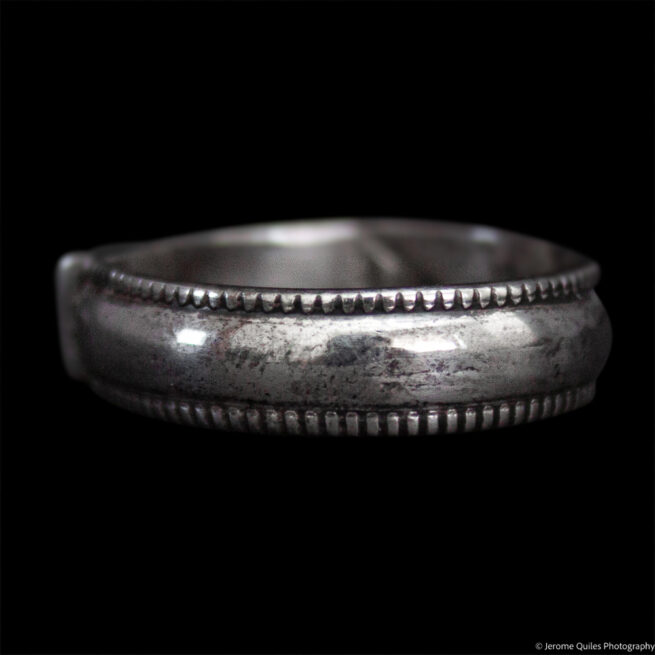 Turquoise Stripe Silver Ring - Image 3