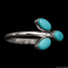Turquoise Trio Silver Ring - Image 2