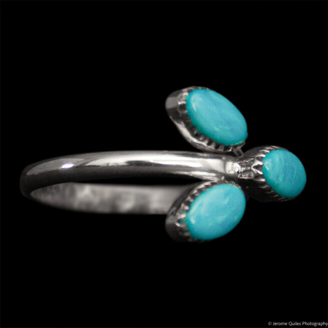 Bague Argent Trio Turquoise – Image 2